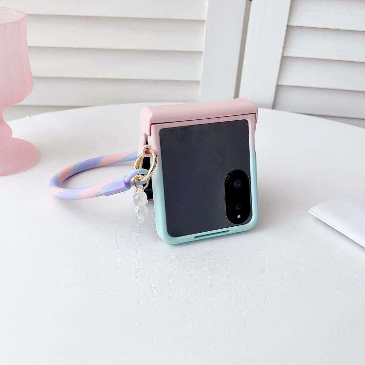 For Xiaomi Mix Flip 2 Integrated TPU Side Buckle Phone Case with Bracelet