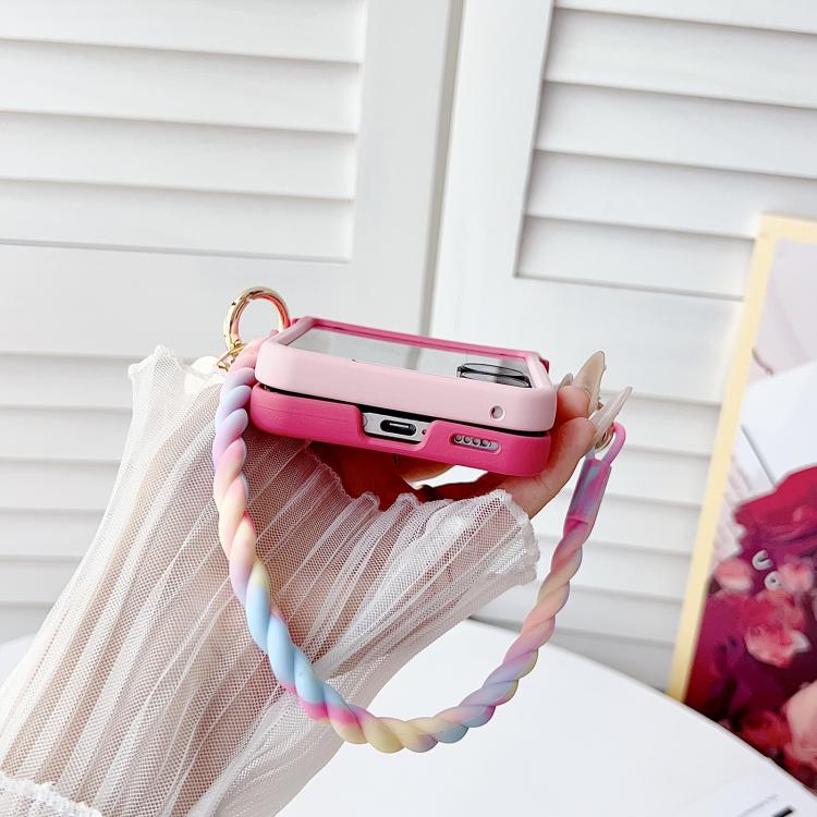 For Xiaomi Mix Flip Integrated TPU Side Buckle Phone Case with Bracelet