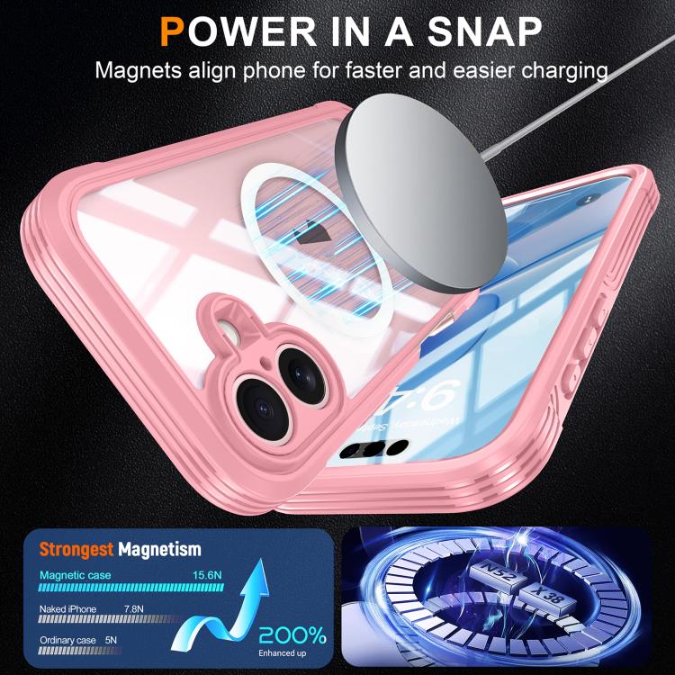 For iPhone 17 RedPepper Tempered Glass MagSafe Phone Case
