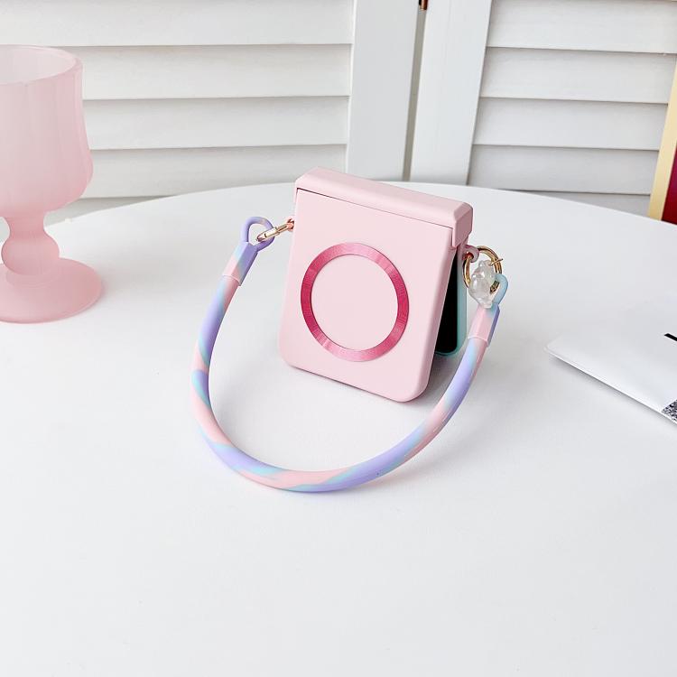 For Xiaomi Mix Flip Integrated Side Buckle MagSafe TPU Phone Case with Bracelet