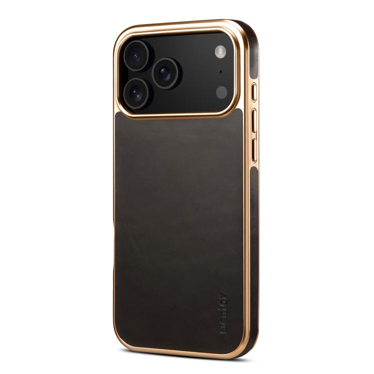 For iPhone 17 Pro Max Denior Oil Wax Leather Electroplating Phone Case