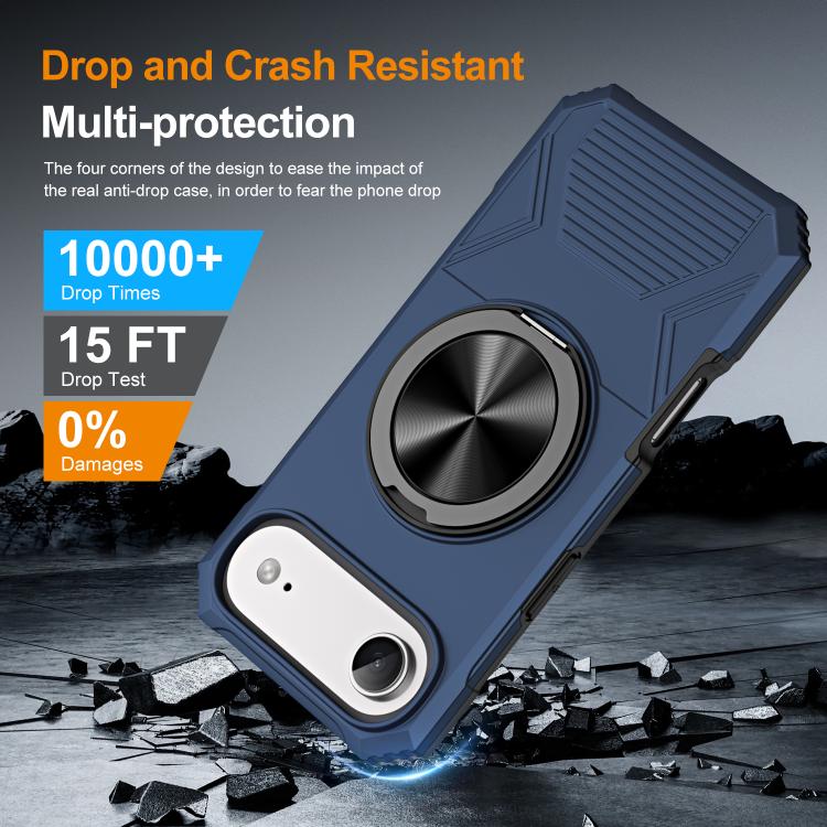 For iPhone Air Alloy Rotating Holder MagSafe Shockproof Phone Case