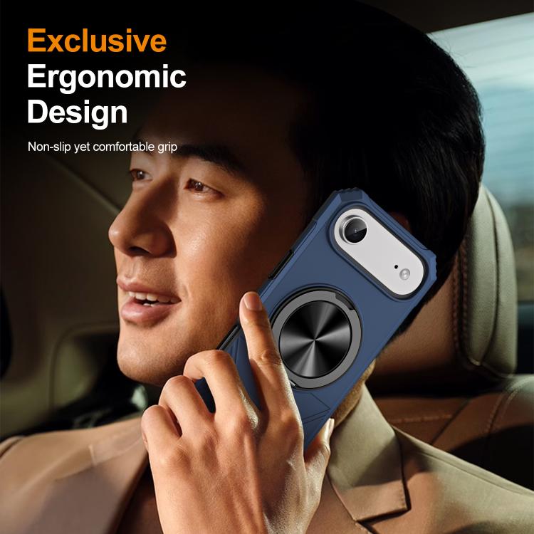 For iPhone Air Alloy Rotating Holder MagSafe Shockproof Phone Case