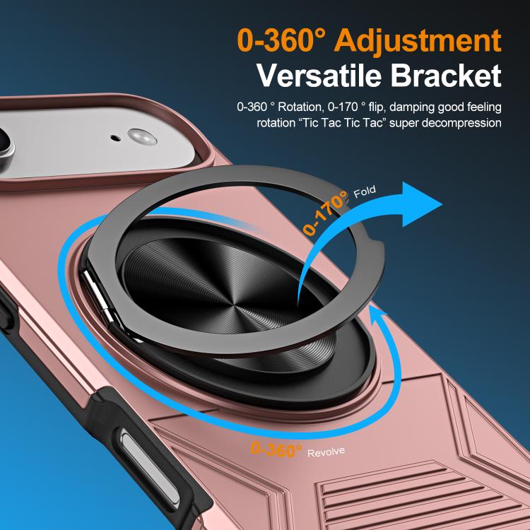 For iPhone Air Alloy Rotating Holder MagSafe Shockproof Phone Case