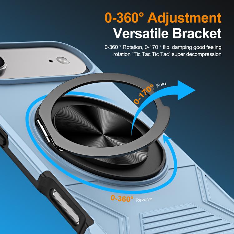 For iPhone Air Alloy Rotating Holder MagSafe Shockproof Phone Case