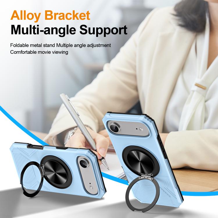 For iPhone Air Alloy Rotating Holder MagSafe Shockproof Phone Case
