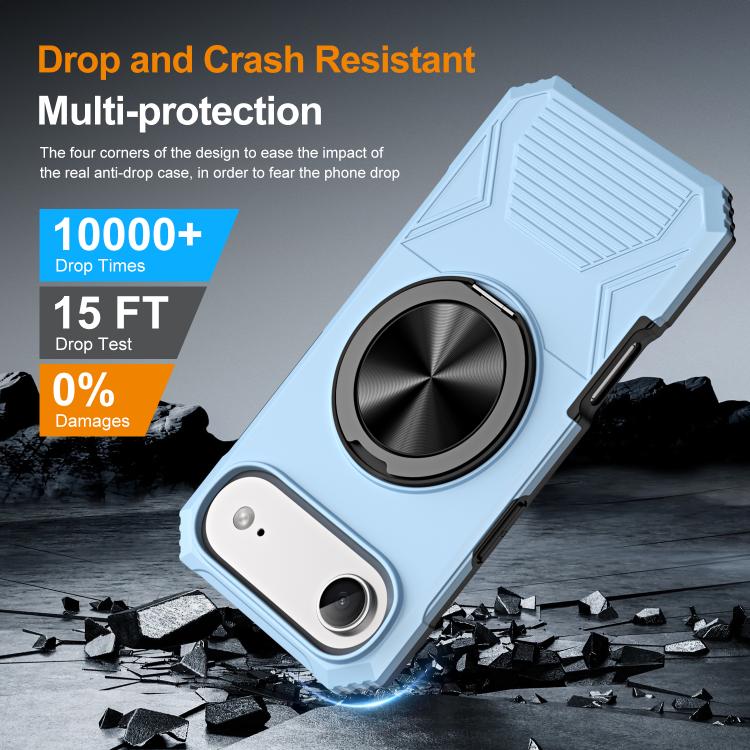 For iPhone Air Alloy Rotating Holder MagSafe Shockproof Phone Case
