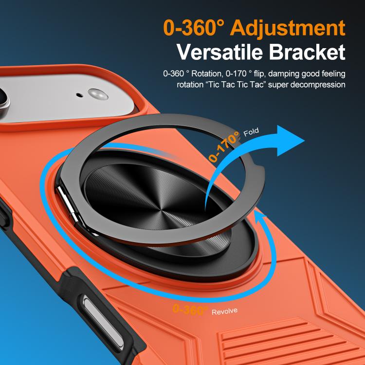 For iPhone Air Alloy Rotating Holder MagSafe Shockproof Phone Case