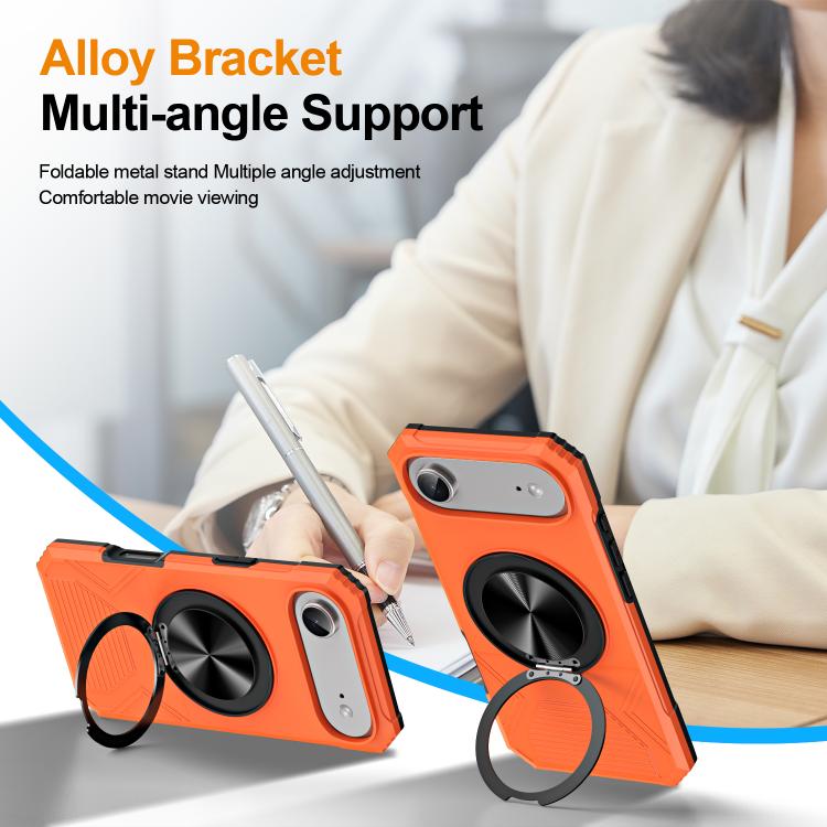 For iPhone Air Alloy Rotating Holder MagSafe Shockproof Phone Case