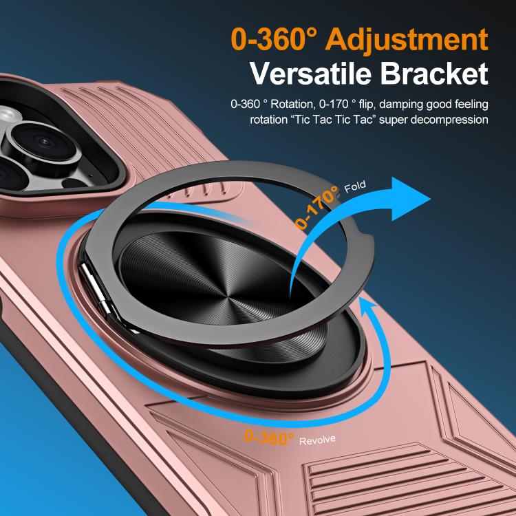 For iPhone 13 Pro Alloy Rotating Holder MagSafe Shockproof Phone Case