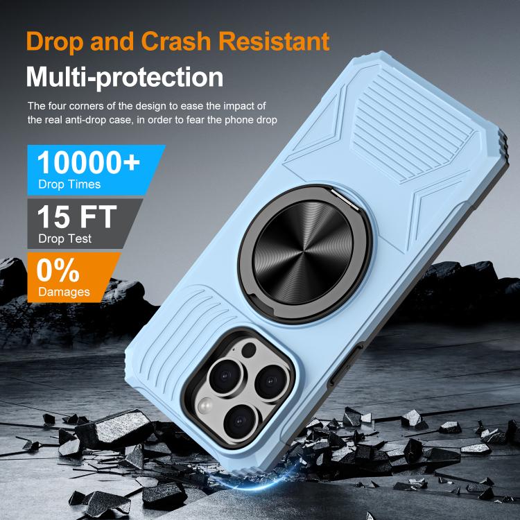 For iPhone 13 Pro Alloy Rotating Holder MagSafe Shockproof Phone Case