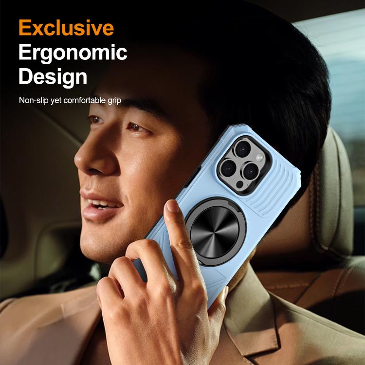 For iPhone 13 Pro Alloy Rotating Holder MagSafe Shockproof Phone Case