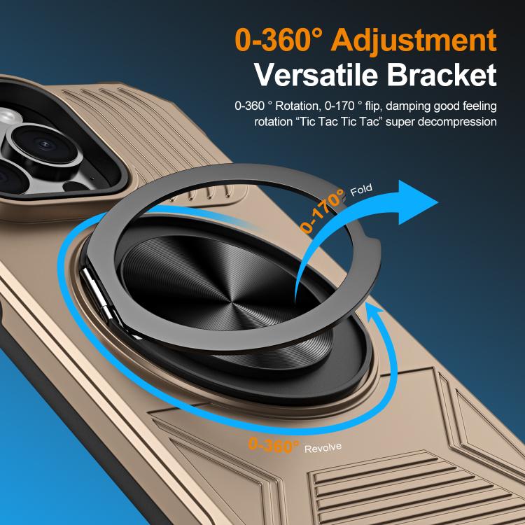 For iPhone 13 Pro Alloy Rotating Holder MagSafe Shockproof Phone Case