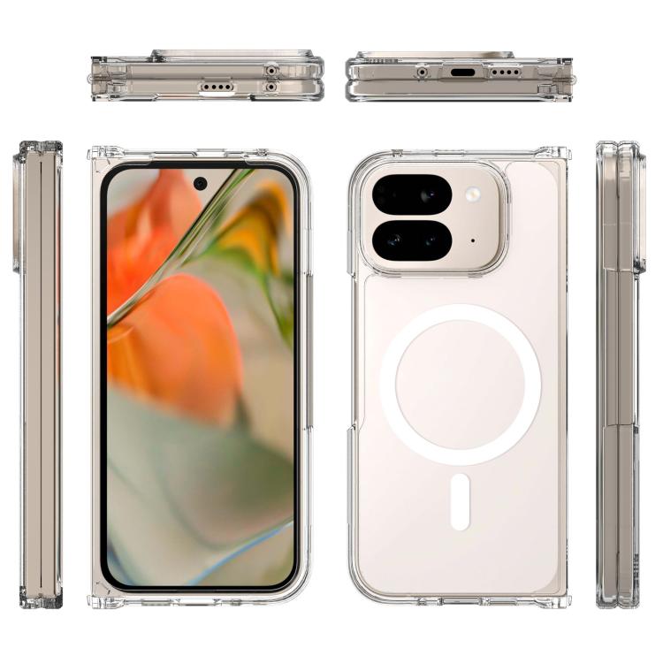 For Google Pixel 10 Pro Fold Skin Feel Transparent MagSafe Phone Case