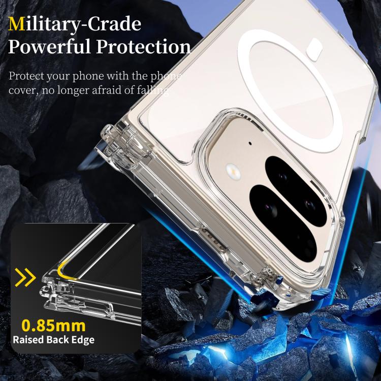 For Google Pixel 10 Pro Fold Skin Feel Transparent MagSafe Phone Case