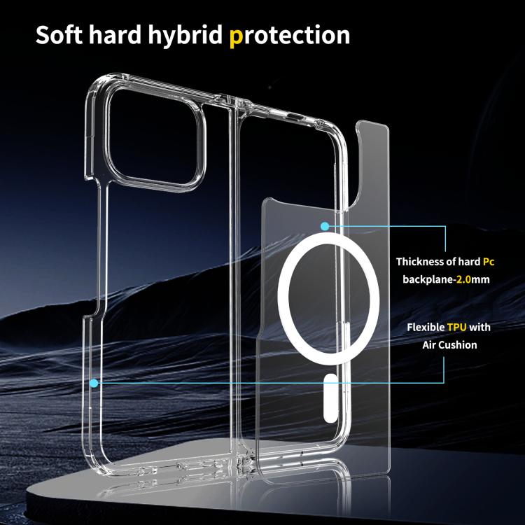 For Google Pixel 10 Pro Fold Skin Feel Transparent MagSafe Phone Case