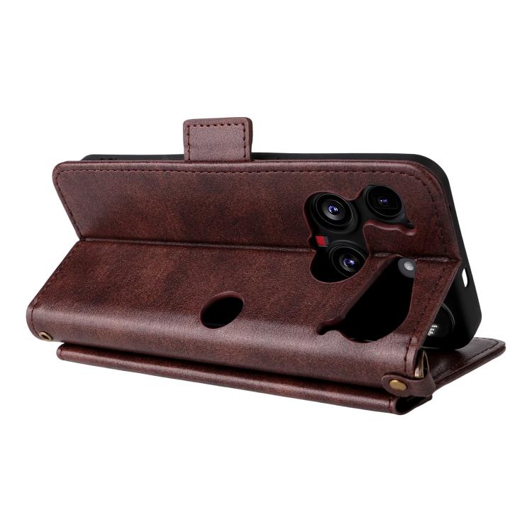 For Nothing Phone 3 Multi-card Slots Crossbody Cowhide Leather Phone Case