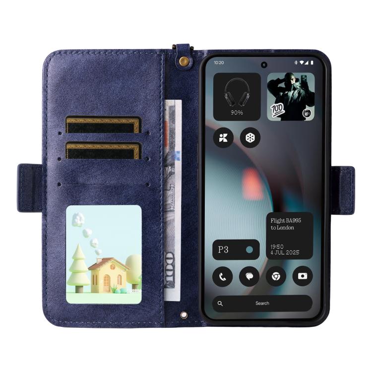 For Nothing Phone 3 Multi-card Slots Crossbody Cowhide Leather Phone Case