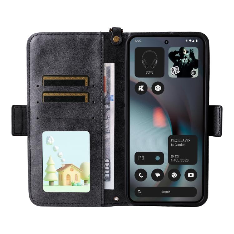 For Nothing Phone 3 Multi-card Slots Crossbody Cowhide Leather Phone Case