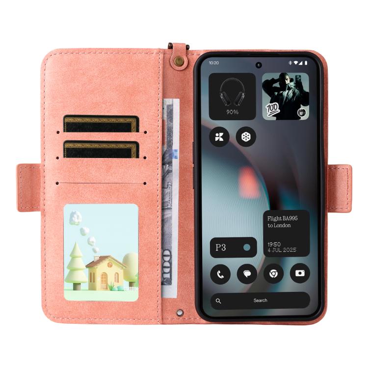 For Nothing Phone 3 Multi-card Slots Crossbody Cowhide Leather Phone Case