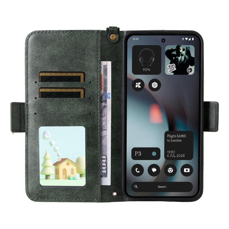 For Nothing Phone 3 Multi-card Slots Crossbody Cowhide Leather Phone Case