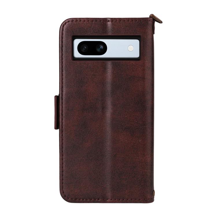 For Google Pixel 7a Multi-card Slots Crossbody Cowhide Leather Phone Case