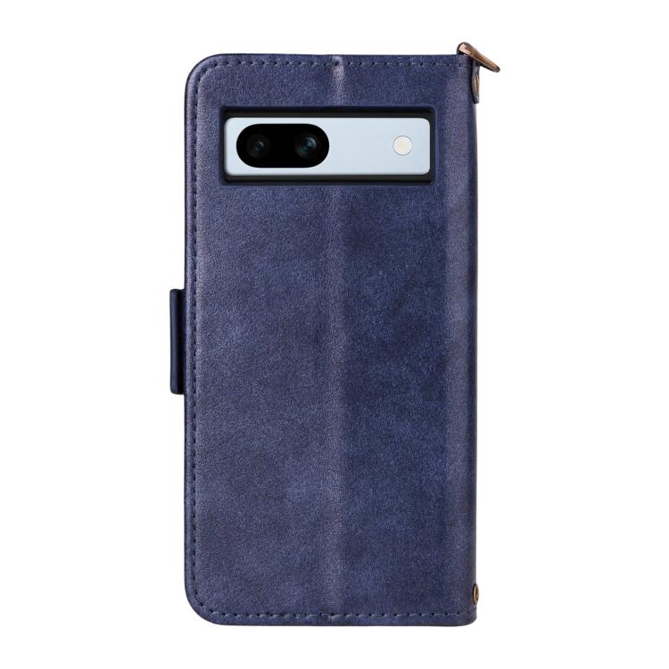 For Google Pixel 7a Multi-card Slots Crossbody Cowhide Leather Phone Case