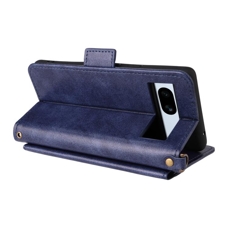 For Google Pixel 7a Multi-card Slots Crossbody Cowhide Leather Phone Case