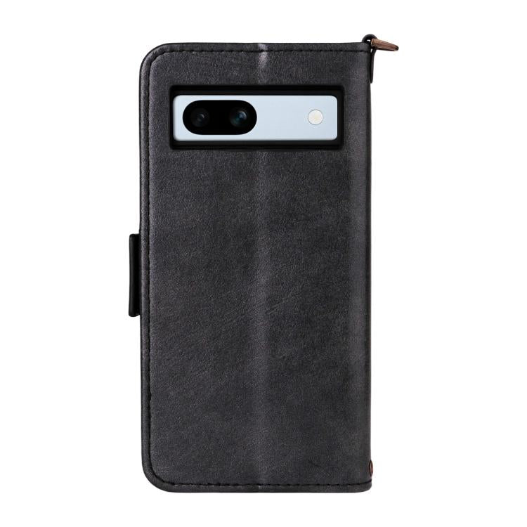 For Google Pixel 7a Multi-card Slots Crossbody Cowhide Leather Phone Case