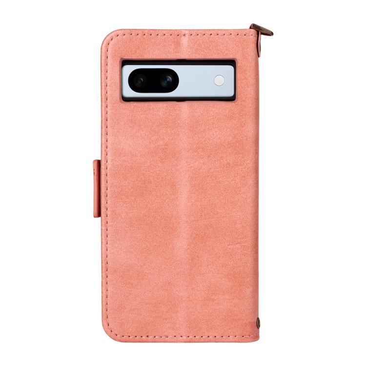 For Google Pixel 7a Multi-card Slots Crossbody Cowhide Leather Phone Case