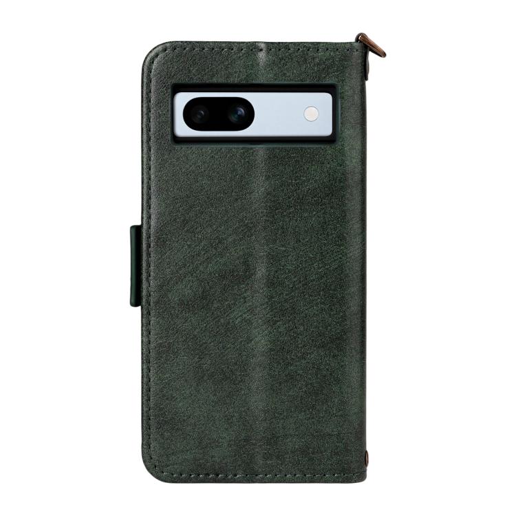 For Google Pixel 7a Multi-card Slots Crossbody Cowhide Leather Phone Case