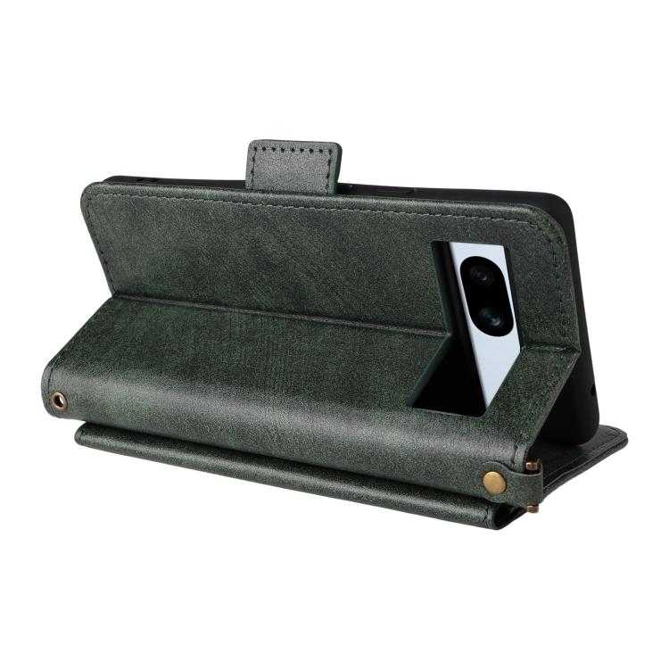 For Google Pixel 7a Multi-card Slots Crossbody Cowhide Leather Phone Case