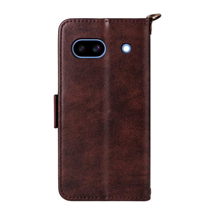 For Google Pixel 8a Multi-card Slots Crossbody Cowhide Leather Phone Case
