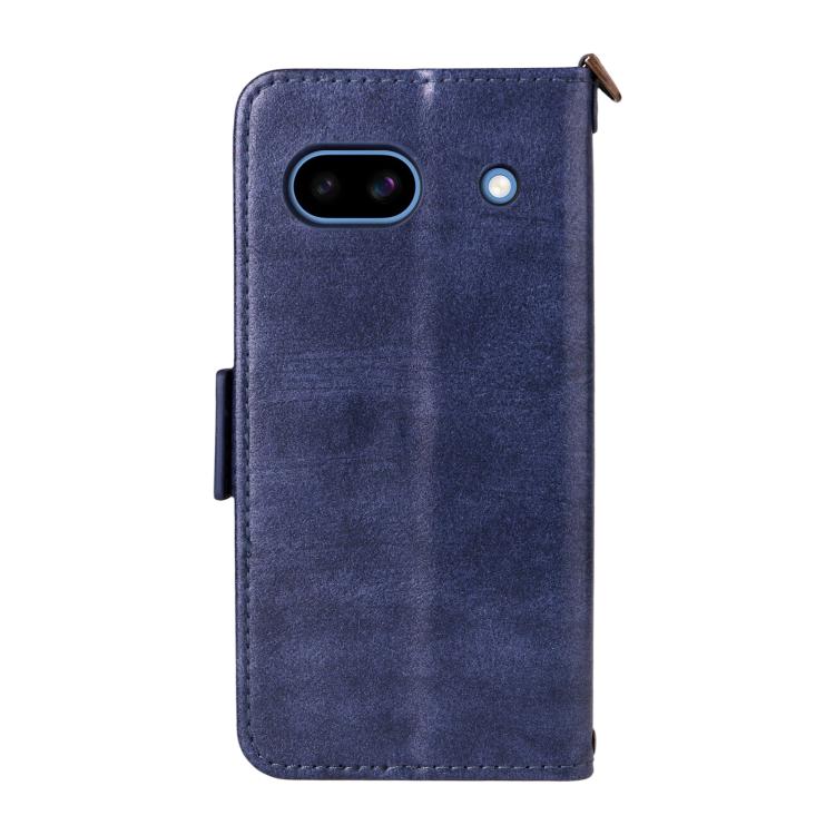 For Google Pixel 8a Multi-card Slots Crossbody Cowhide Leather Phone Case