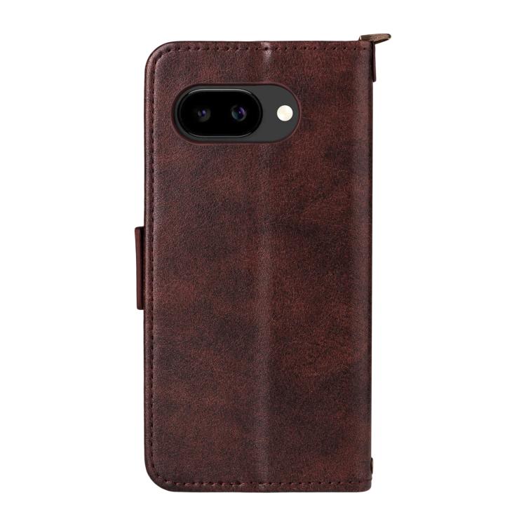 For Google Pixel 9a Multi-card Slots Crossbody Cowhide Leather Phone Case