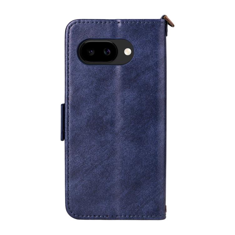 For Google Pixel 9a Multi-card Slots Crossbody Cowhide Leather Phone Case