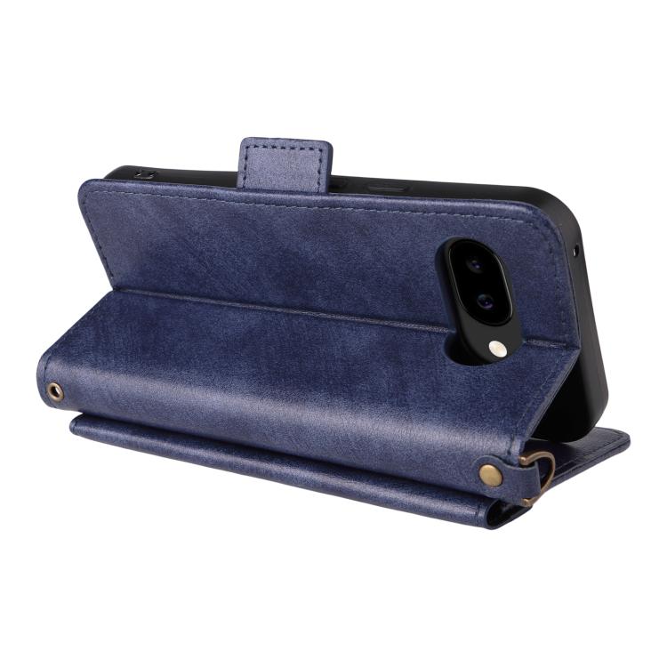 For Google Pixel 9a Multi-card Slots Crossbody Cowhide Leather Phone Case