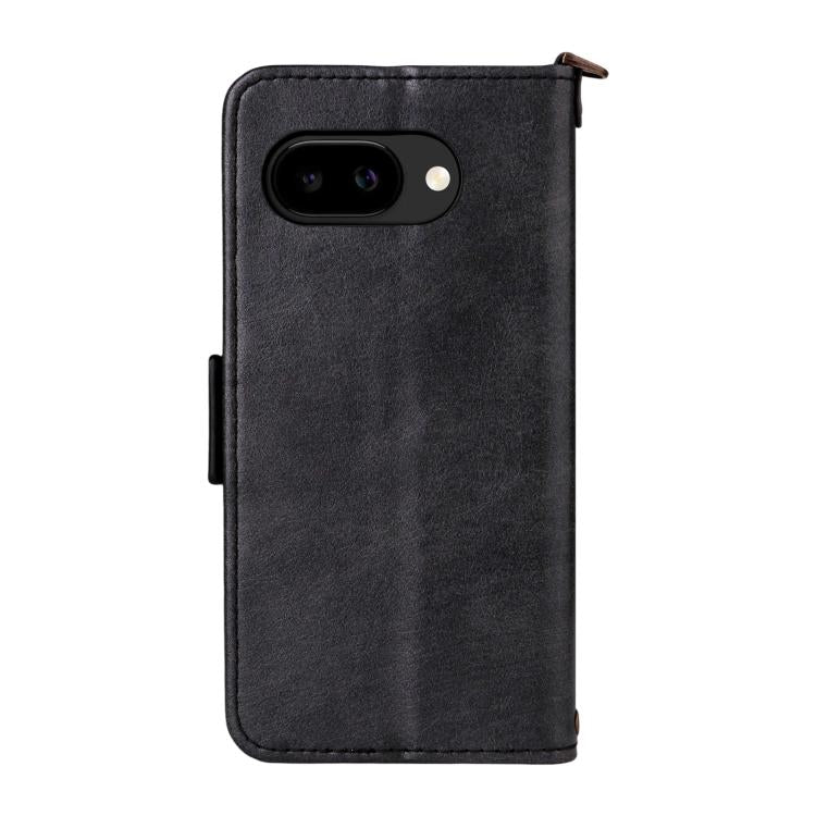 For Google Pixel 9a Multi-card Slots Crossbody Cowhide Leather Phone Case