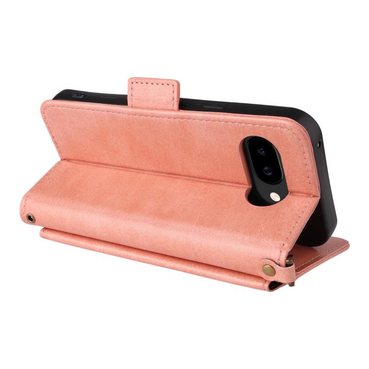 For Google Pixel 9a Multi-card Slots Crossbody Cowhide Leather Phone Case