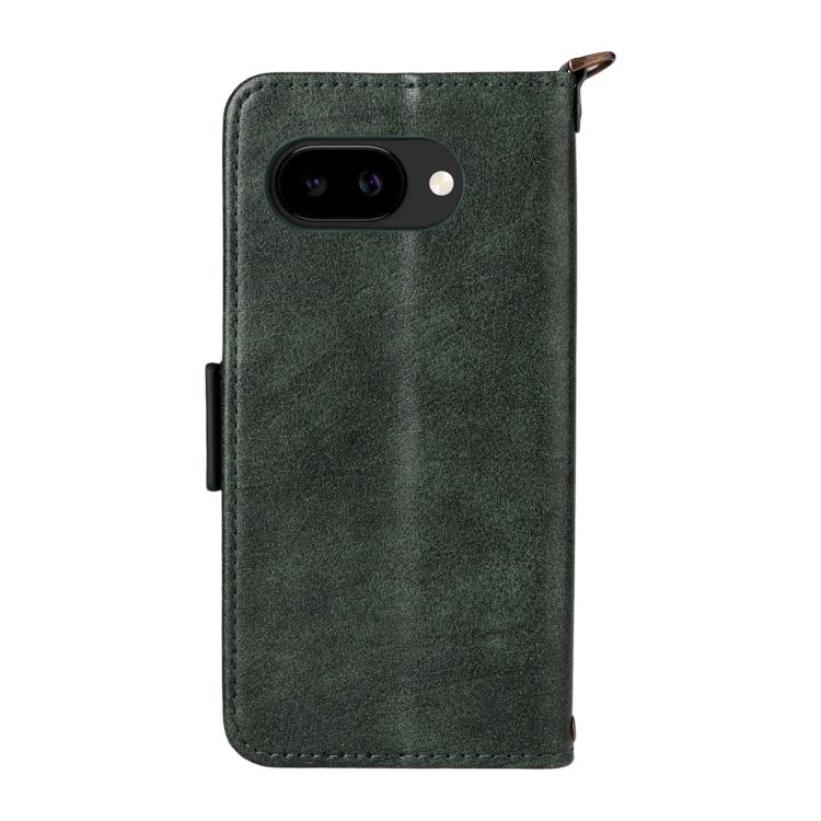 For Google Pixel 9a Multi-card Slots Crossbody Cowhide Leather Phone Case