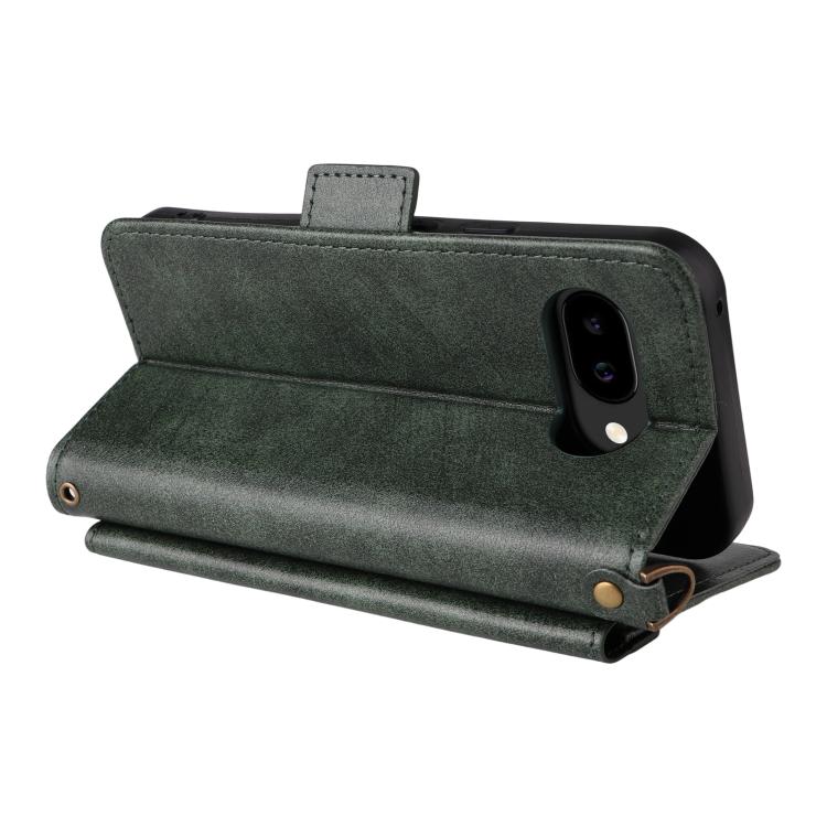 For Google Pixel 9a Multi-card Slots Crossbody Cowhide Leather Phone Case