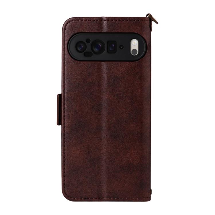 For Google Pixel 10 Pro / 10 / 9 Pro / 9 Multi-card Slots Crossbody Cowhide Leather Phone Case
