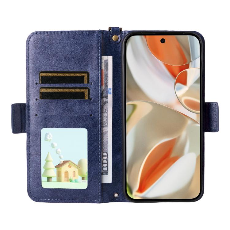 For Google Pixel 10 Pro / 10 / 9 Pro / 9 Multi-card Slots Crossbody Cowhide Leather Phone Case