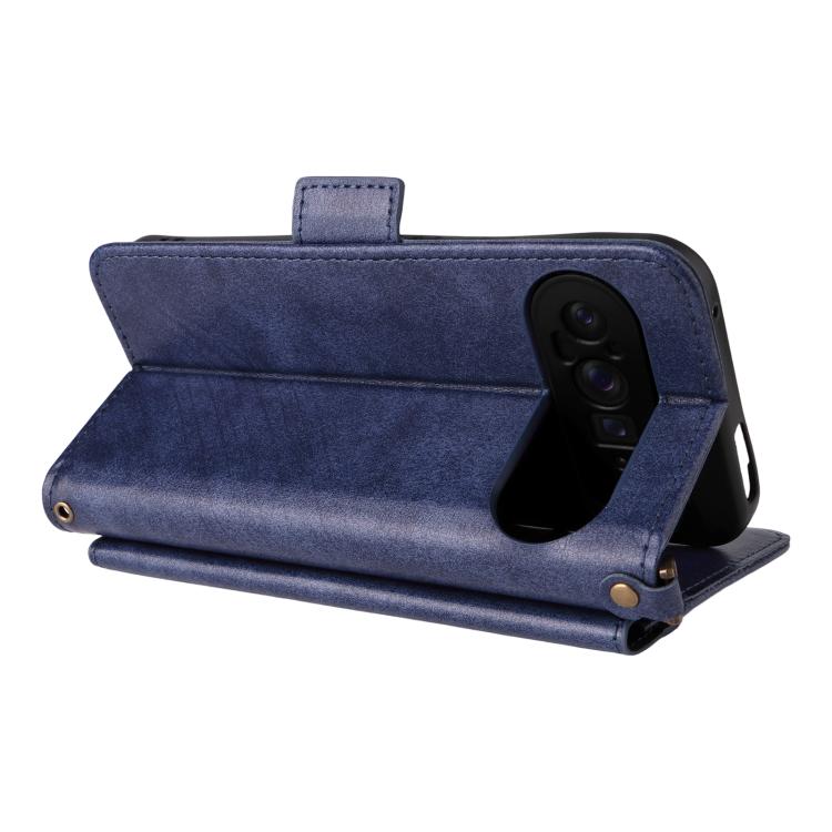 For Google Pixel 10 Pro / 10 / 9 Pro / 9 Multi-card Slots Crossbody Cowhide Leather Phone Case