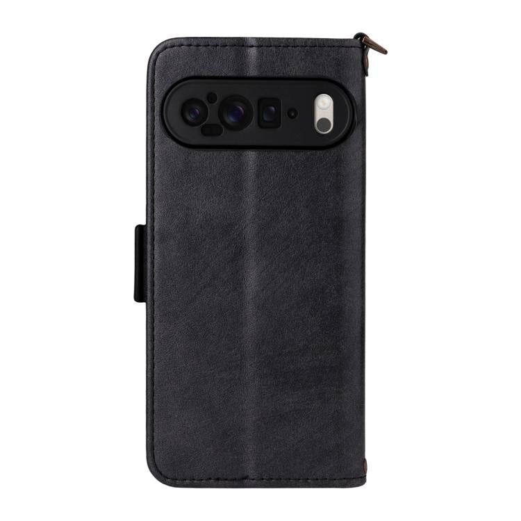For Google Pixel 10 Pro / 10 / 9 Pro / 9 Multi-card Slots Crossbody Cowhide Leather Phone Case