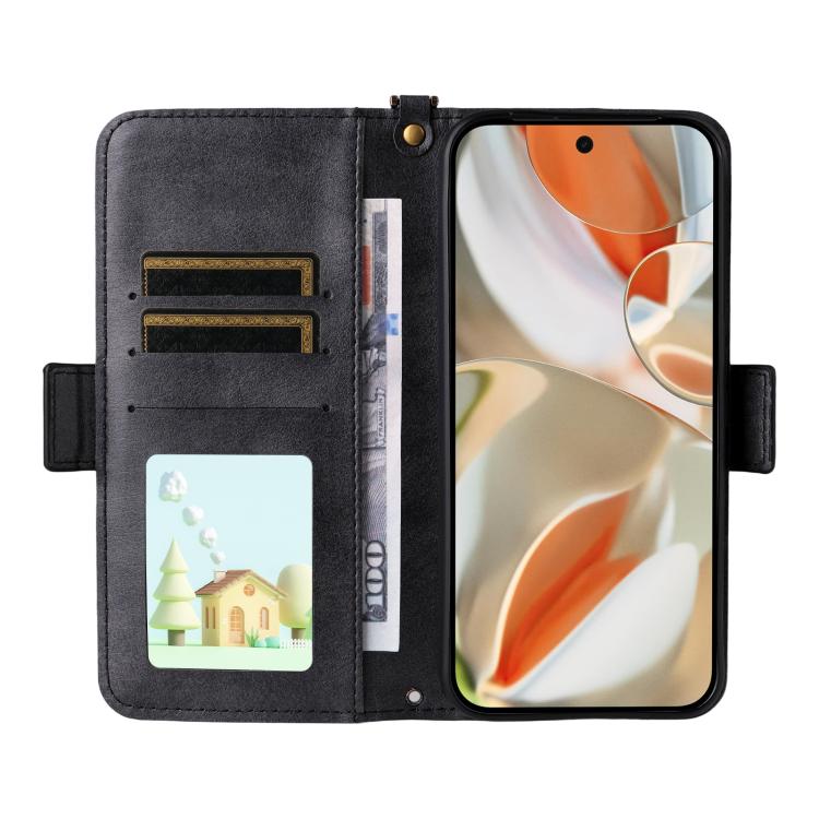 For Google Pixel 10 Pro / 10 / 9 Pro / 9 Multi-card Slots Crossbody Cowhide Leather Phone Case