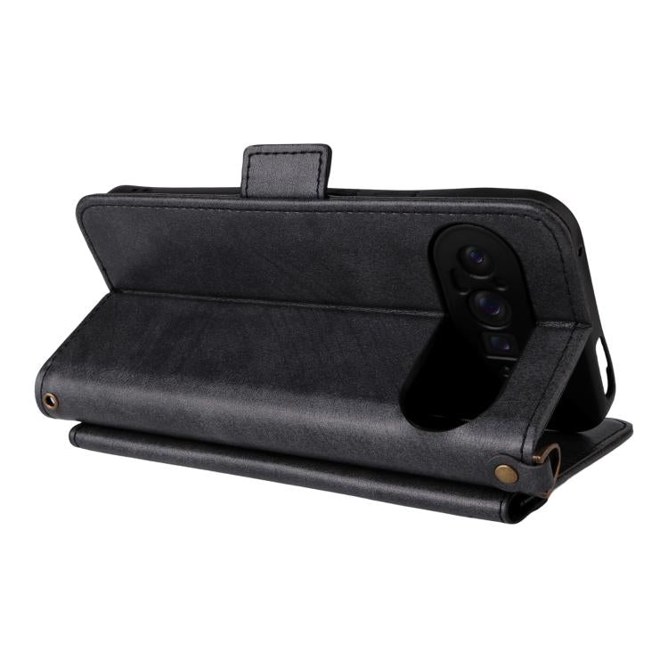 For Google Pixel 10 Pro / 10 / 9 Pro / 9 Multi-card Slots Crossbody Cowhide Leather Phone Case