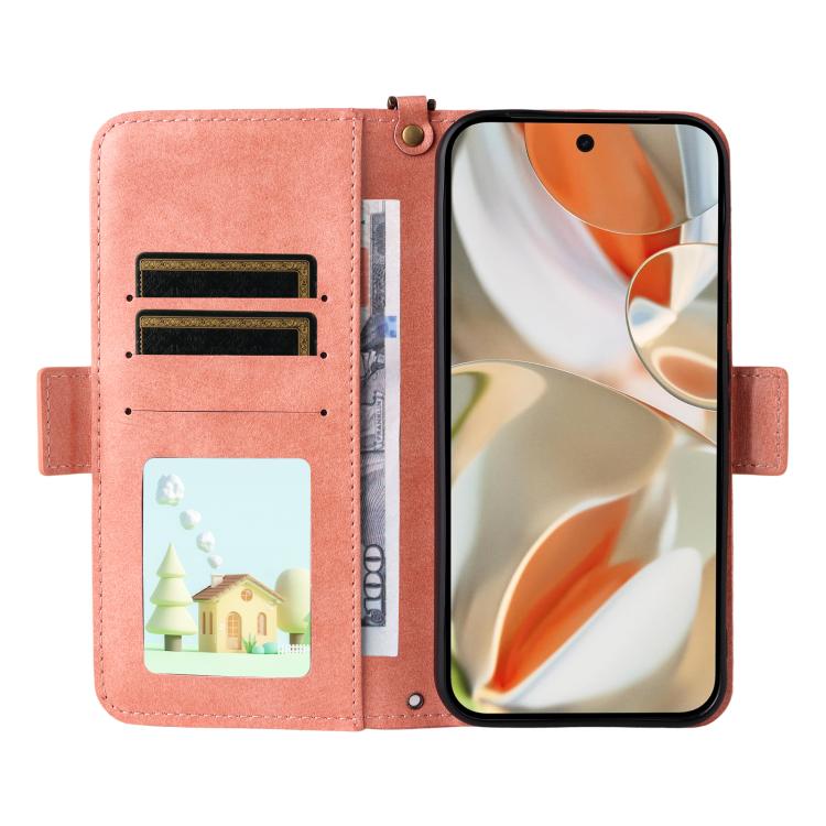 For Google Pixel 10 Pro / 10 / 9 Pro / 9 Multi-card Slots Crossbody Cowhide Leather Phone Case