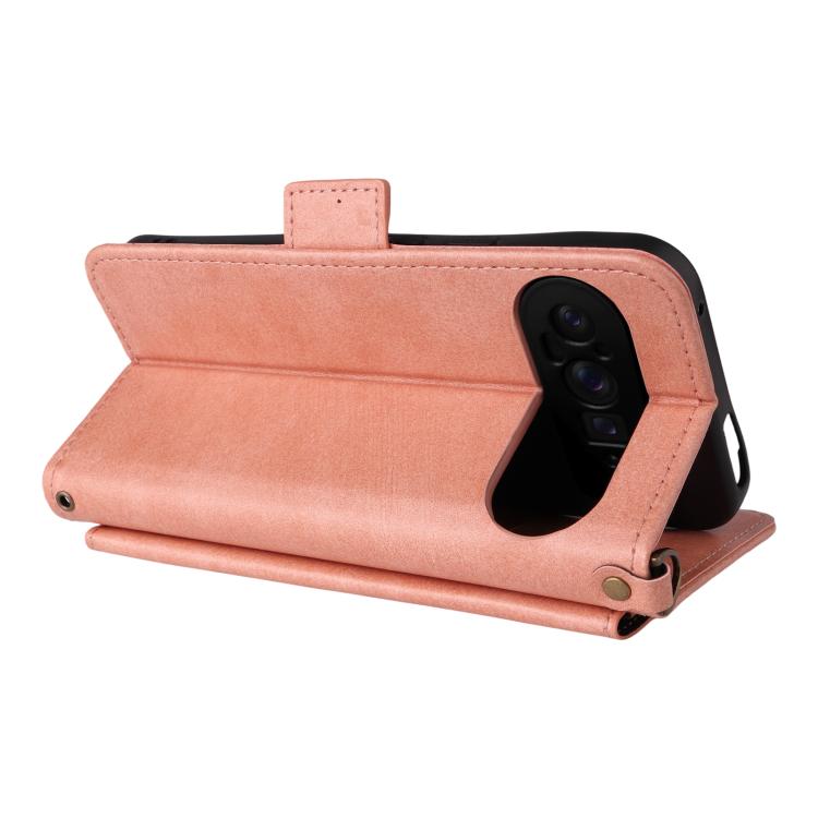 For Google Pixel 10 Pro / 10 / 9 Pro / 9 Multi-card Slots Crossbody Cowhide Leather Phone Case
