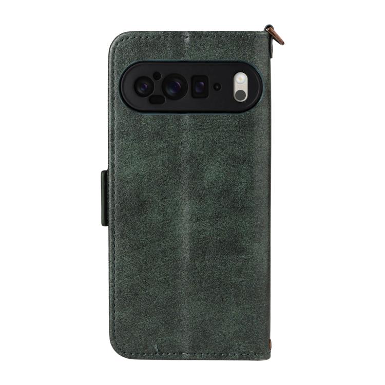 For Google Pixel 10 Pro / 10 / 9 Pro / 9 Multi-card Slots Crossbody Cowhide Leather Phone Case